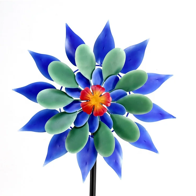 New Arrival Garden wind spinner metal color kinetics windmill