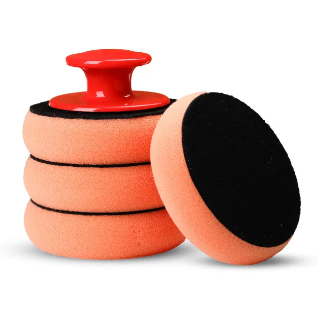 Car waxing sponge with handle is used for polishing and car paint/car