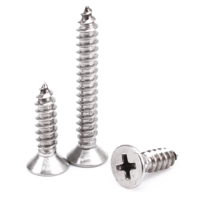 SS304    Countersunk Head Self Tapping Screw Mirco Philip-Pan Head Hex Socket Black Steel Screw