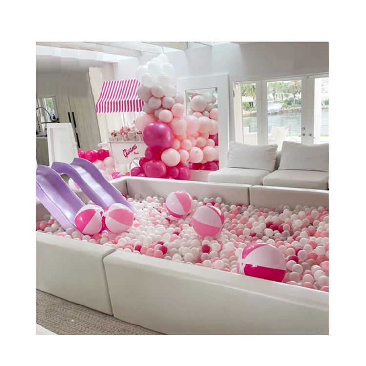 kids soft play ball pit square white ball pit