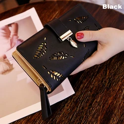 GS447 Wholesale Fashion Ladies Card Holder Leather Large Capacity Long Woman Wallets