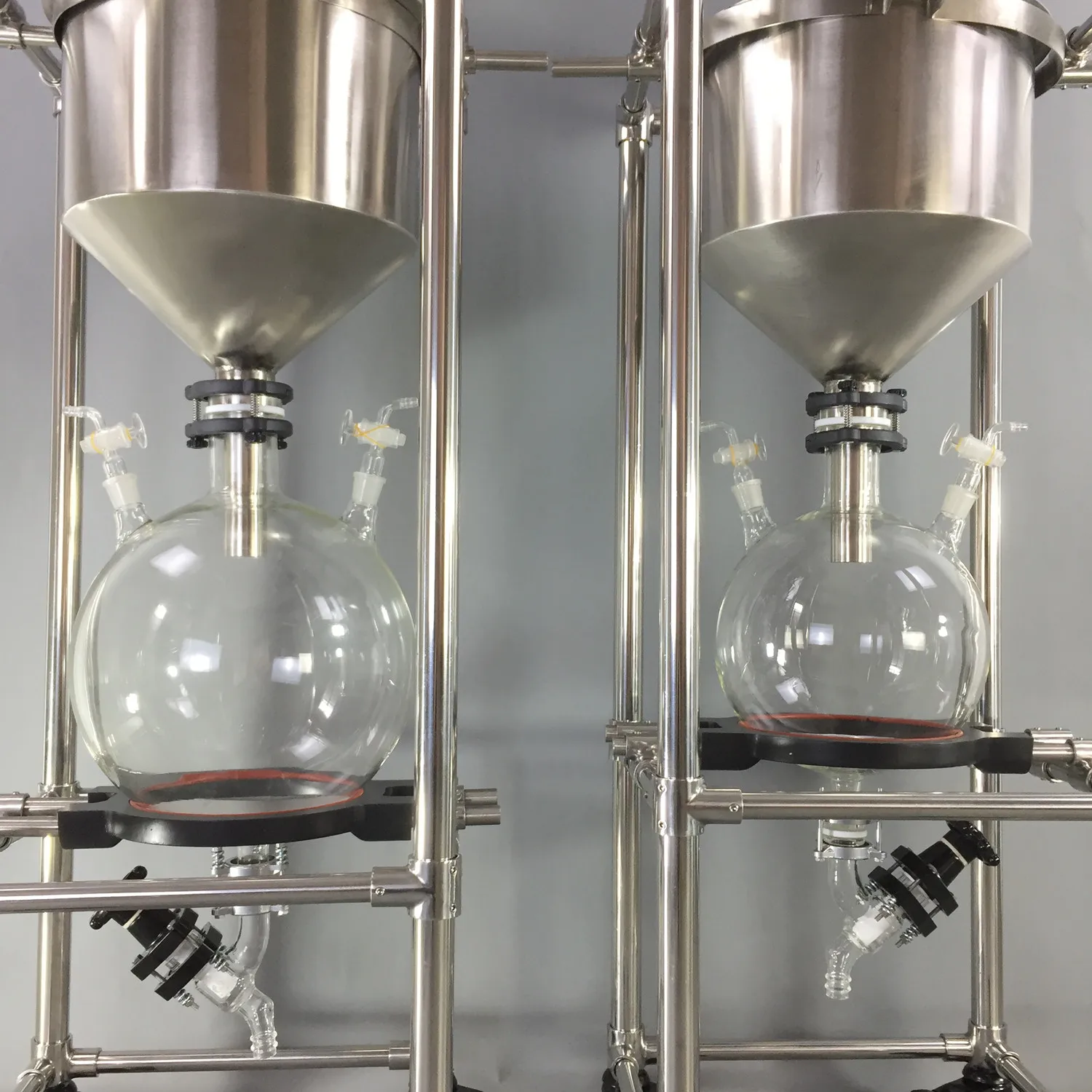 Topacelab oem high quality glass filter funnel with vacuum pump for oil filter etc