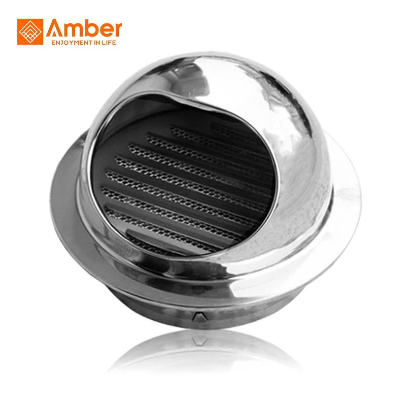 Stainless Steel Round Flat Grille Ducting Ventilation Cover Outlet Air Vent