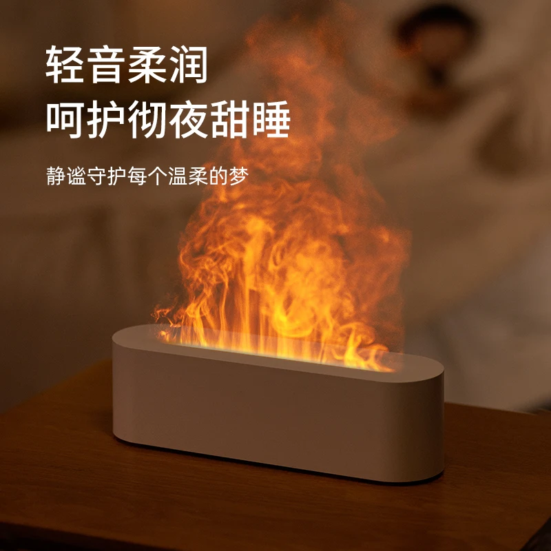 flame aroma diffuser 2024 new products Creative USB desktop Candle Light  with night light air humidifier