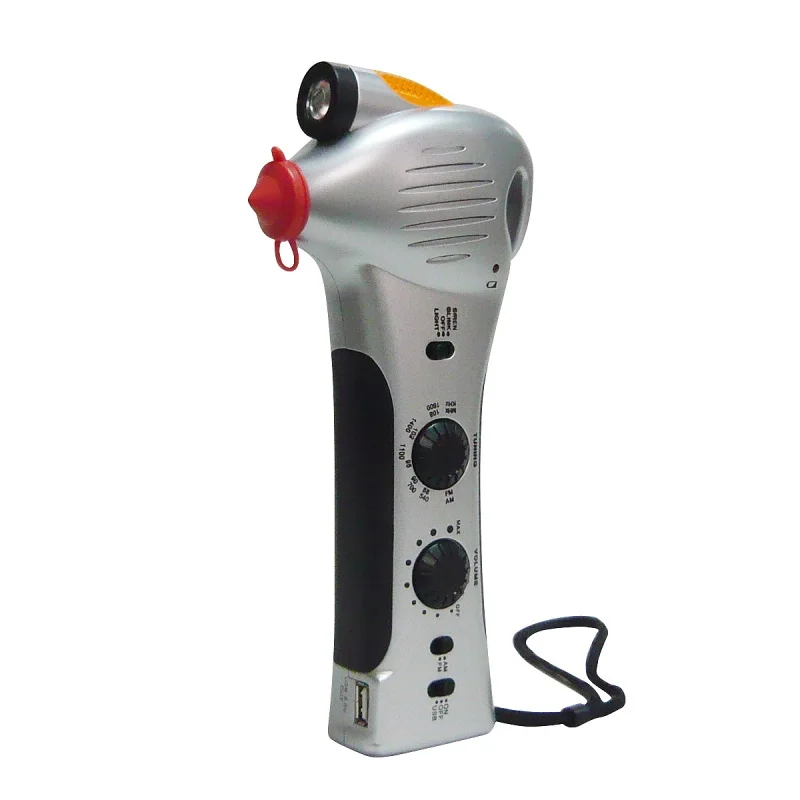 Аварийный автомобильный резак, молоток для разбивания стекла, мощное освещение, радио