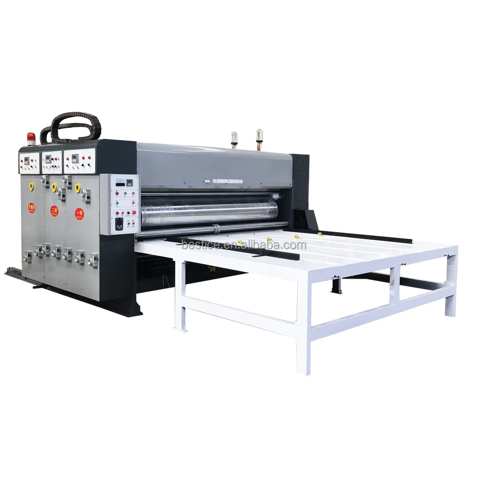 Top quality carton printing slotting die-cutting machine flexographic corrugated cardboard box printer making