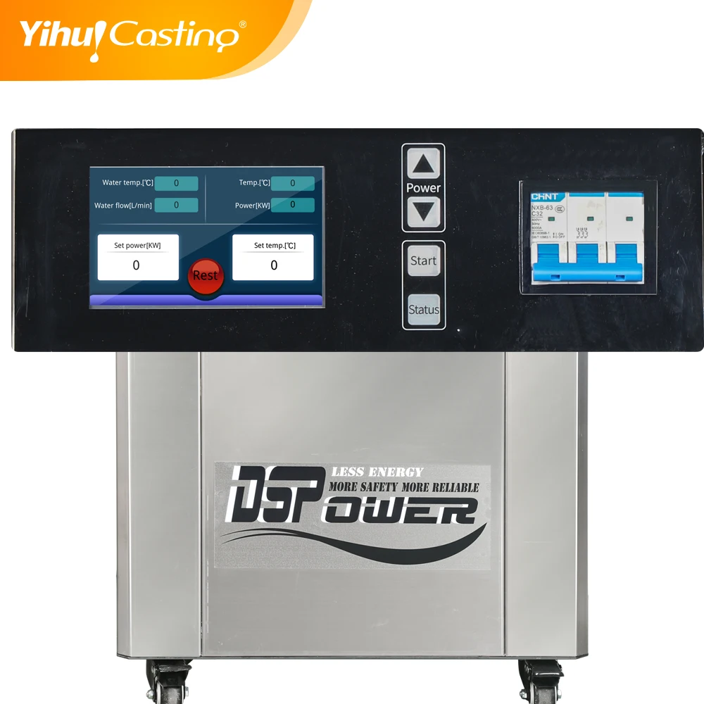 8kg Yihui Brand DSP Digital Gold Melting Machine and 3HP Water Cooling Machines,Graphite and Ceramic 5 sets