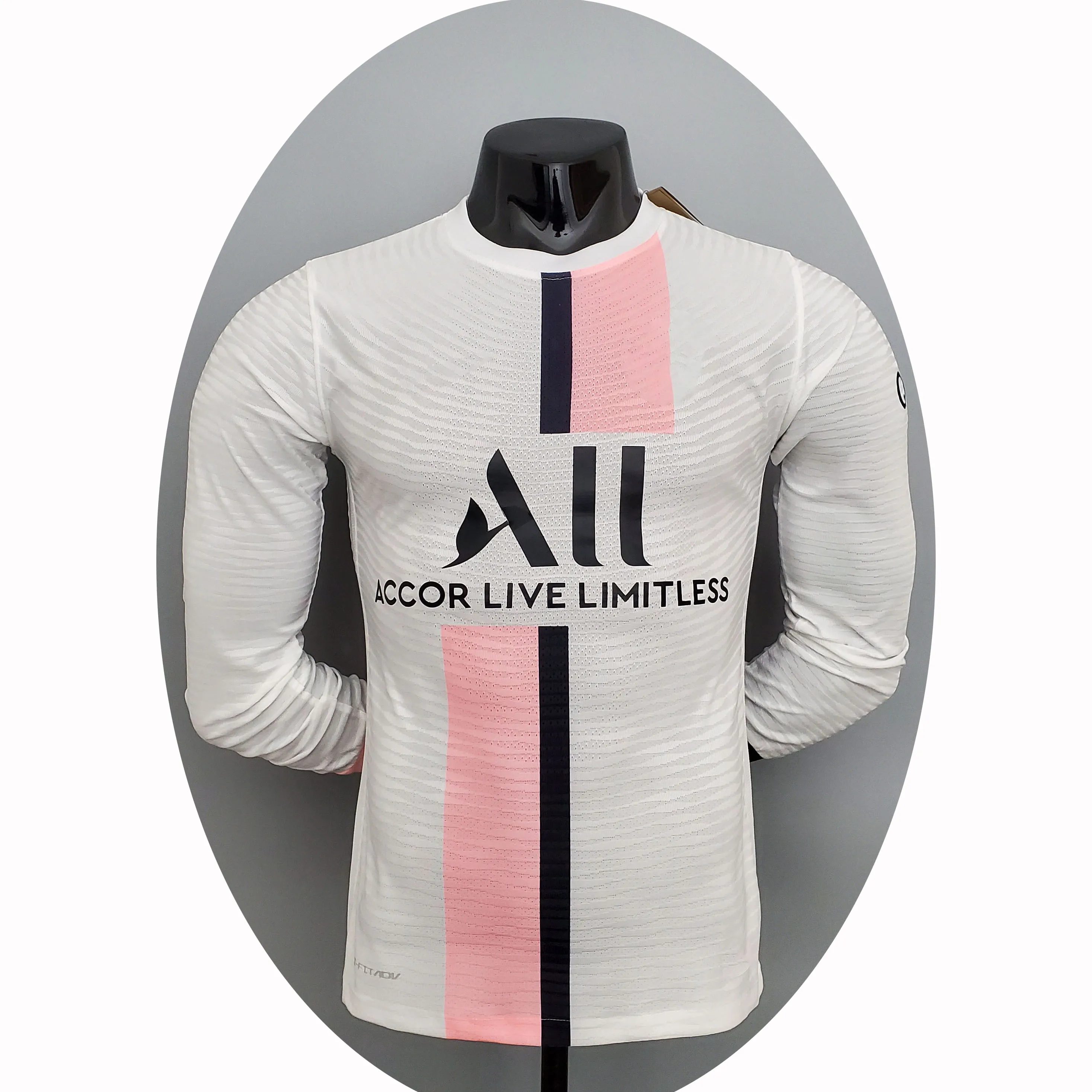 2022 new soccer club uniform long sleeve soccer league wear Messi 30# soccer jersey Paris away Player version jersey