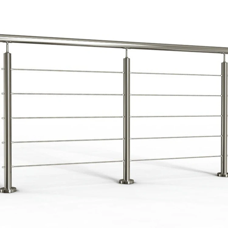 Modern custom design Indoor stair glass stainless steel railings price