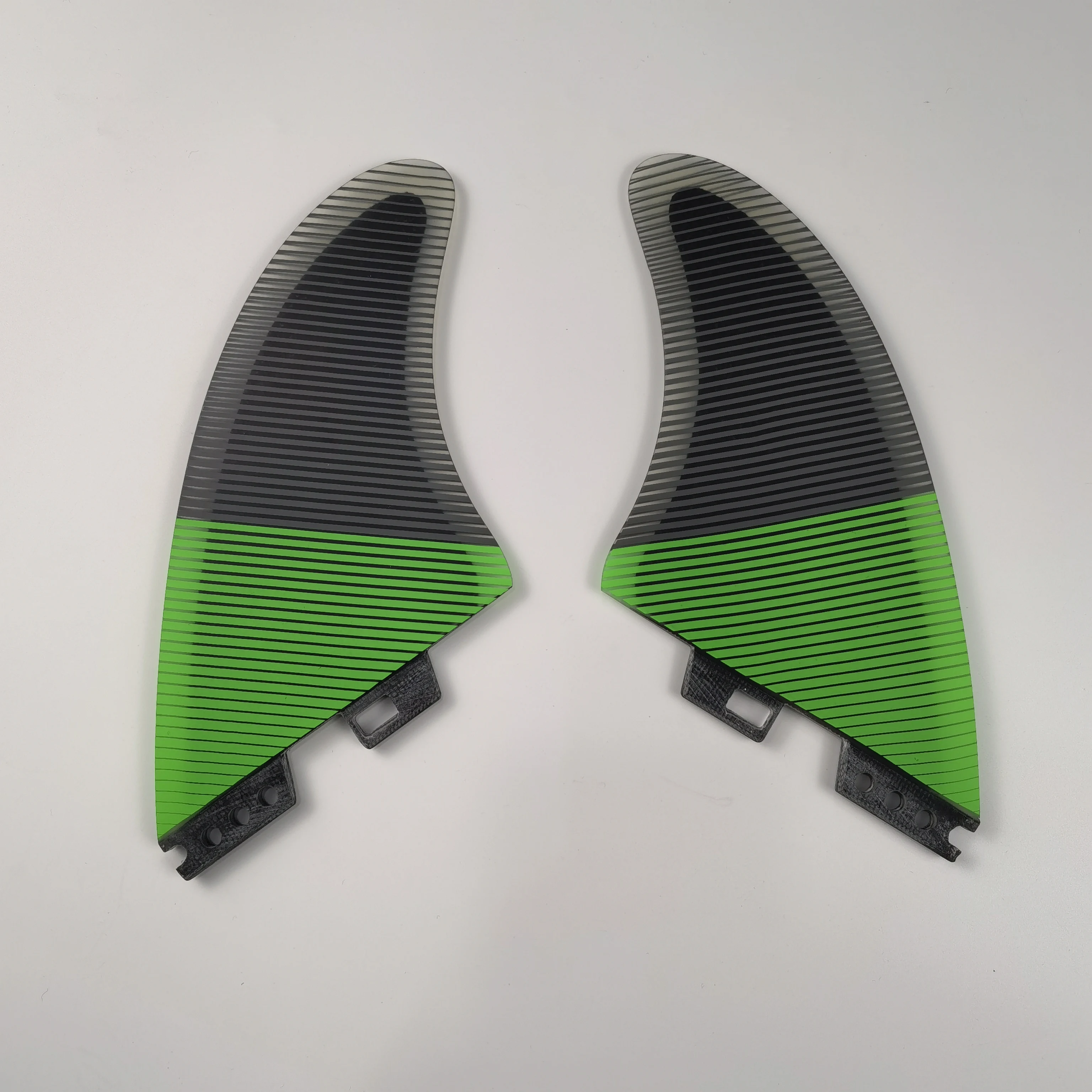 OEM ODM Acceptable Double Tabs Fiberglass Honeycomb Core Dual Tab Surfboard Fins Surf Keel Twin fin Set for surfing