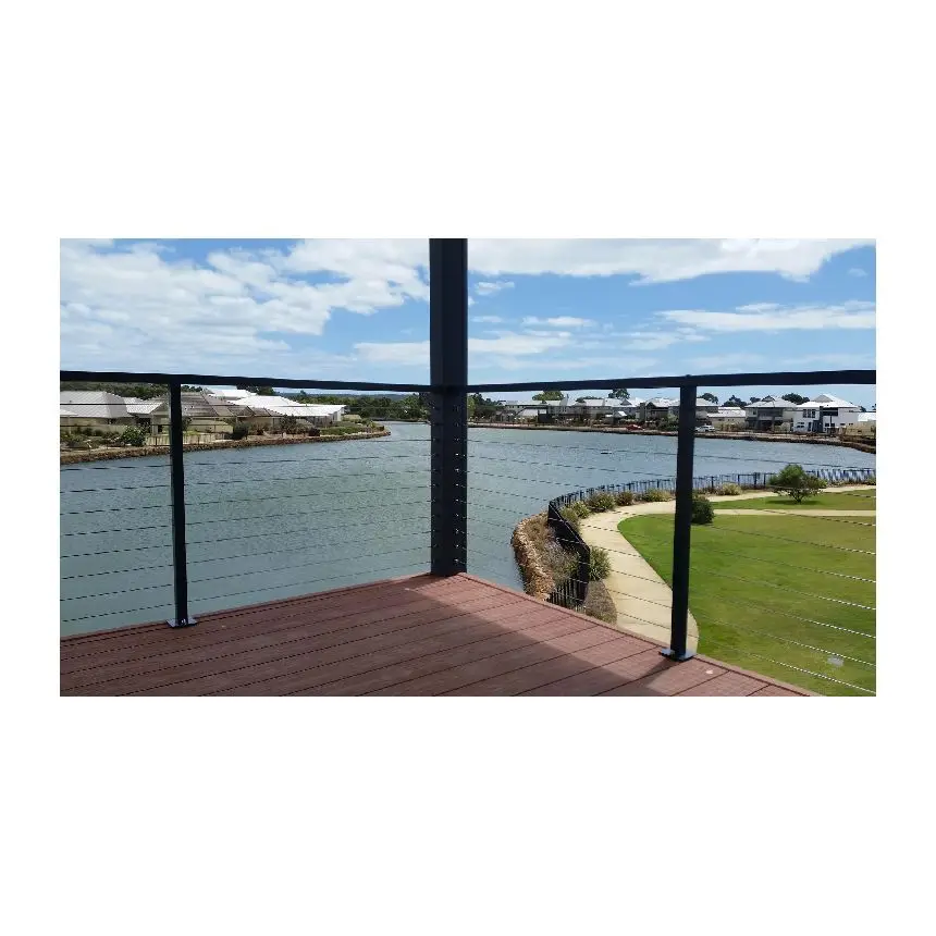 Ace Elegant Aluminum Cable Railing Modern Wire Railing  Design for Residential and Commercial Decks