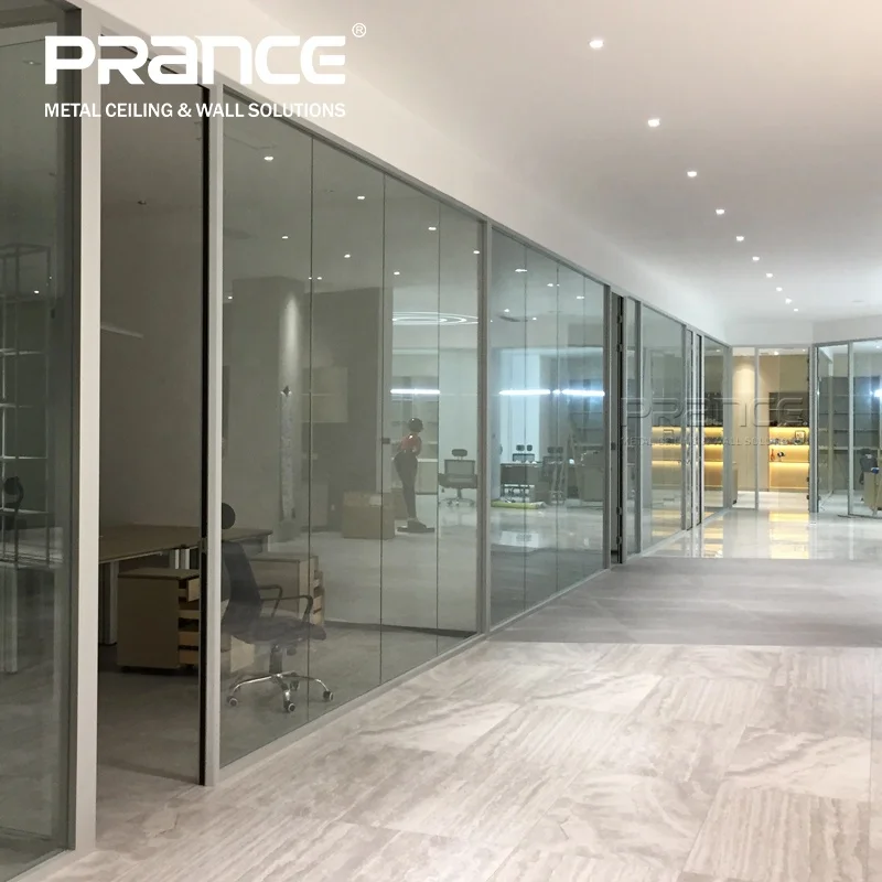 Clearly separated edible office glass partitions