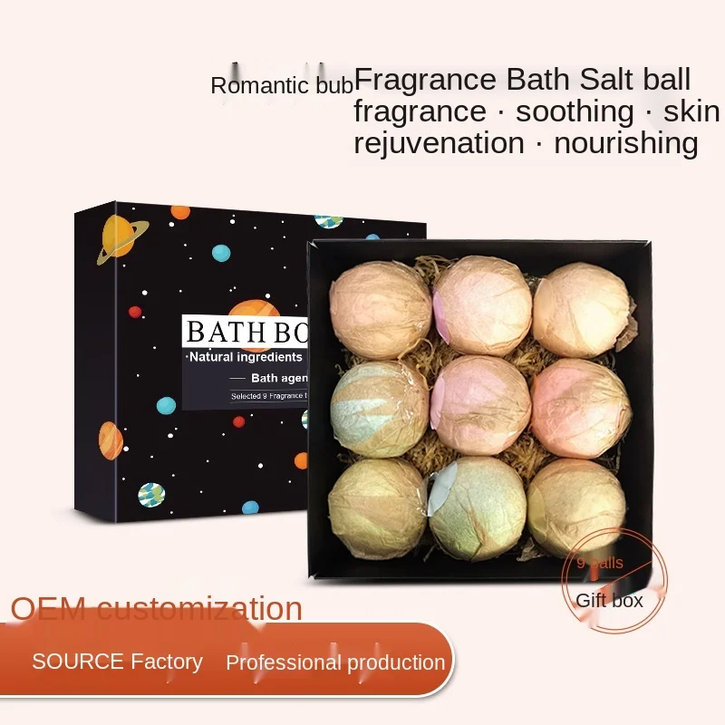 
Hot Selling OEM Wholesale Private Label Vegan Natural Bath Bomb Gift 