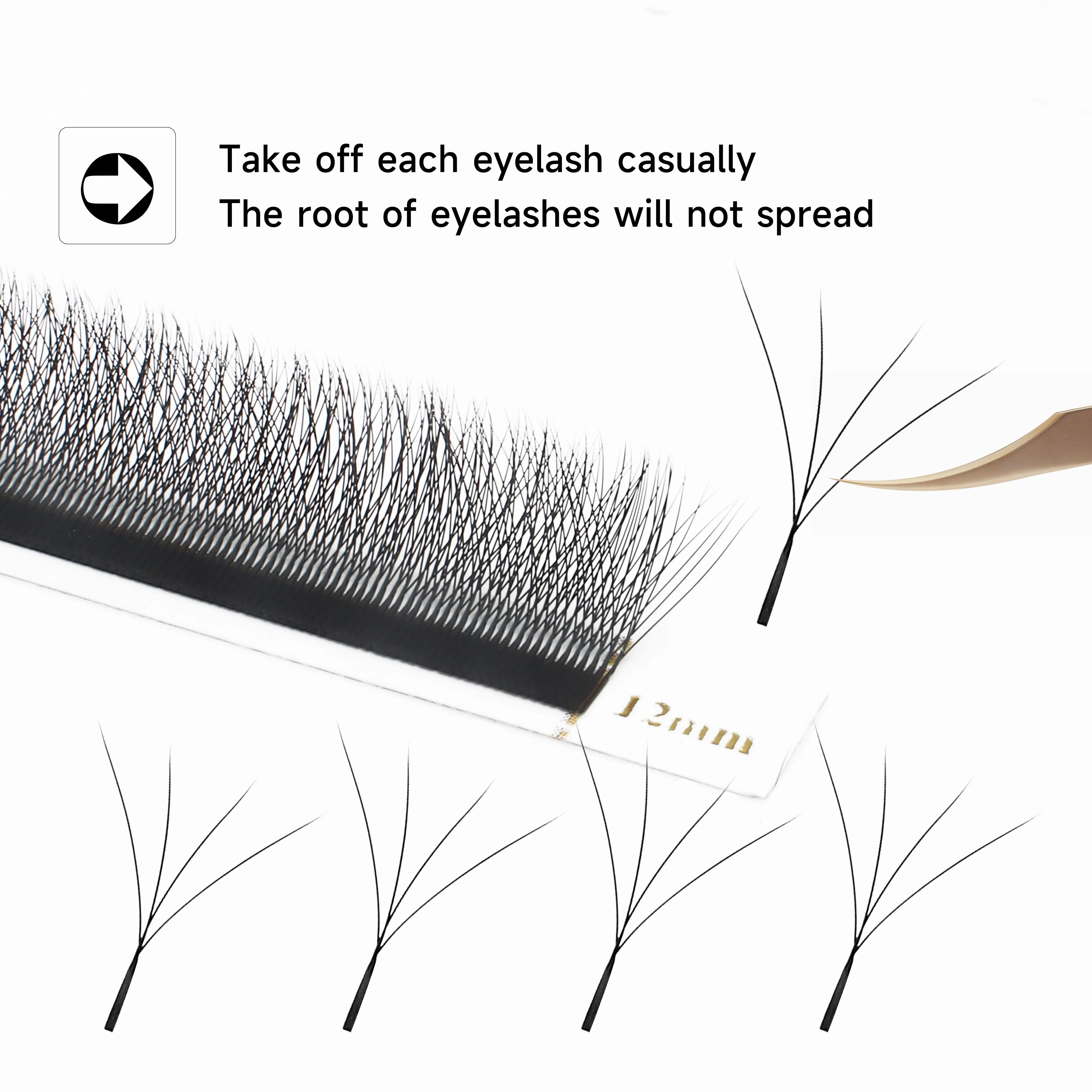 XIUSUZAKI 3D 4D 5D 6D 7D 8D W Y shape C D L M LU Curl Eyelash Extensions Volume Pre-made Fans False Eyelashes