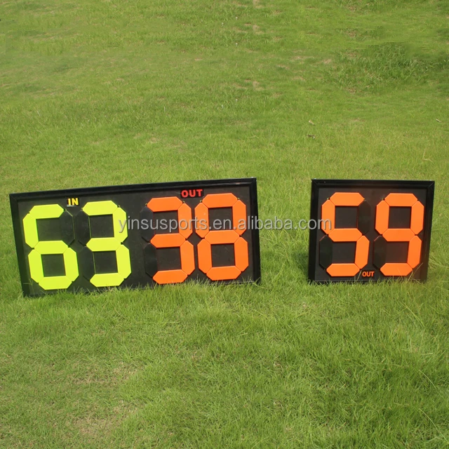 Sport outdoor multipurpose portable manual panel 4 digit manual soccer score board scoreboard football substitution board