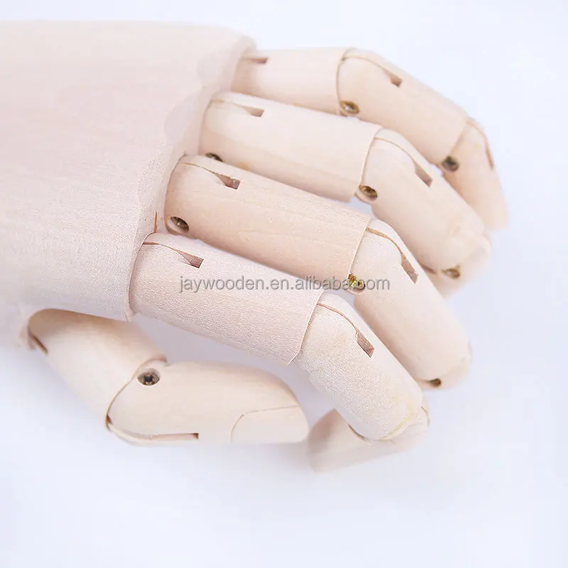 7-12 Inches Flexible Fingers Artist Drawing Wooden Manikin Model Hand Mannequin Scientific Engineering Toy for Display