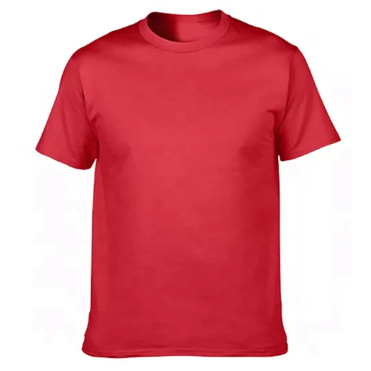 Wholesale Men 50% Cotton Polyester Plain Blank Tee Shirt Custom Logo T