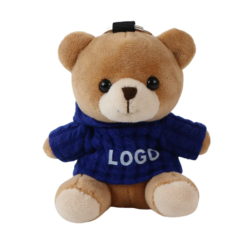 Customised Logo Child Plush Toy gift stuffed Teddy Bear With T-shirt High Quality plush keychain Teddy Bear Stuffed animal toy