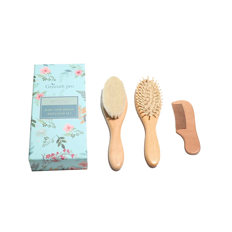 Детская расческа набор мягких гребней Детские волосы из натуральной древесины и