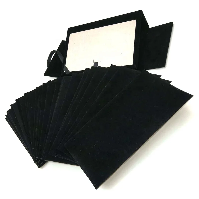 Grey back board black flock velvet paper cardboard sheets