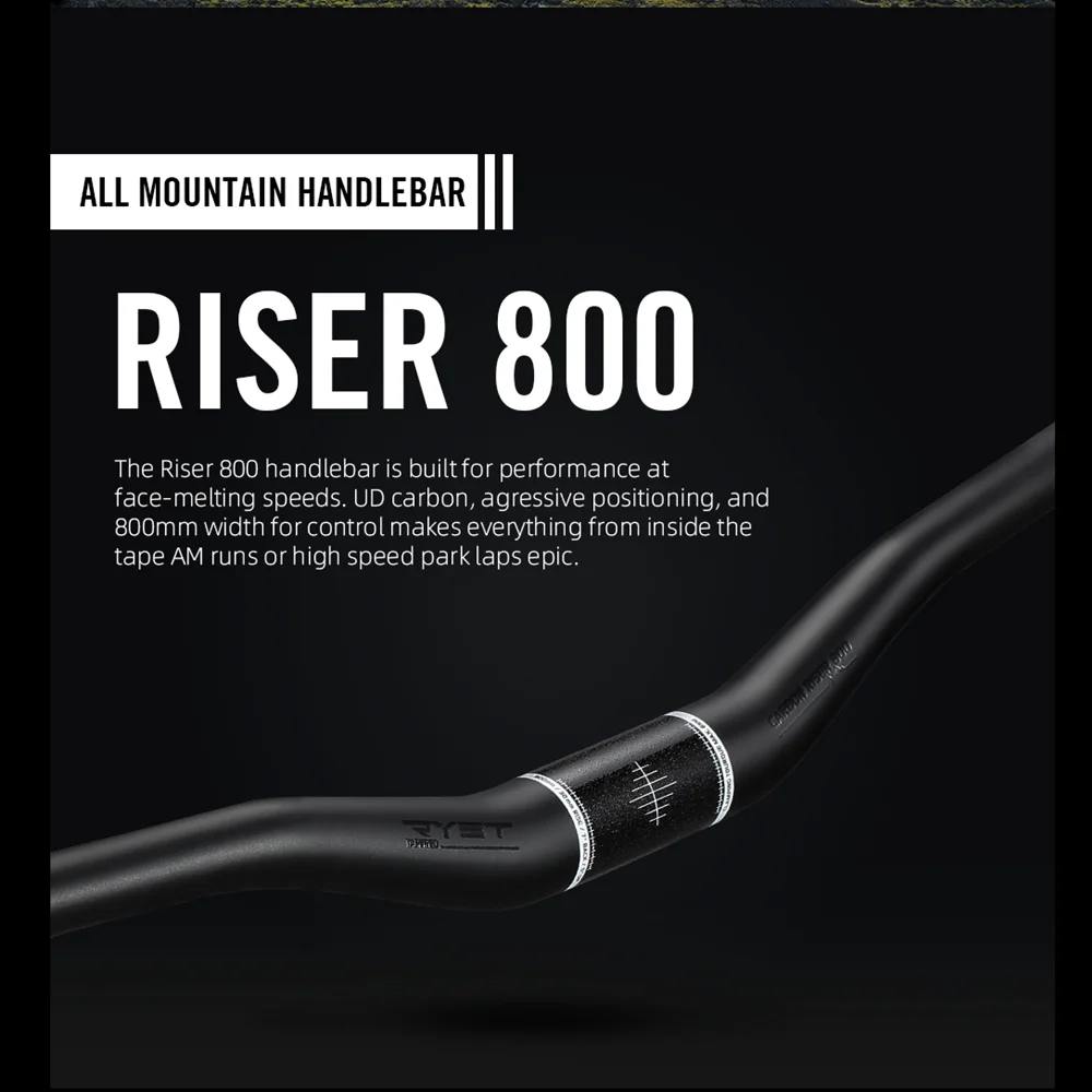 AM Bike Flat Carbon Handlebar Ultralight T1000 MTB Handlebar 35*800mm Straight Mountain Bicycle Handlebar Riser Handle Bar