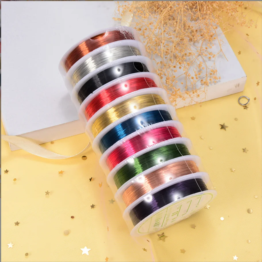 Wholesale Jewelry Accessories Crystal Stretchy Elastic Beaded Copper Wire Metal Stringing Wire For Beading