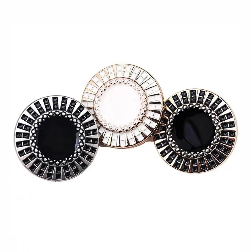 Wholesale Clothing Accessories Hand-Sewn Metal Wool Coat Button round Shank Style Plating Technique Suit Coat QQ Child Button