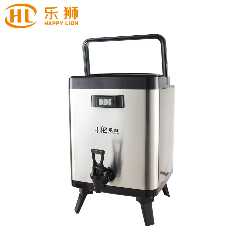 Large Capacity Temperature Display Camping Bubble Tea Shop Stainless Steel Water Jug Hot & Cold 8L Thermo Milk Barrel Tea Bucket