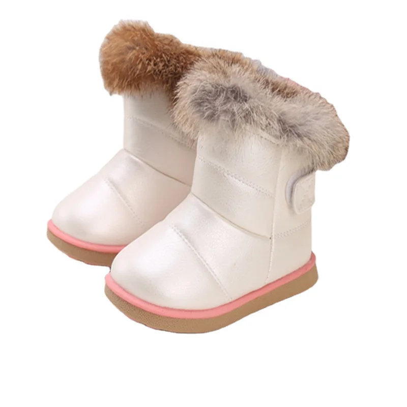 Factory direct sale Thick Warm Shoes Cotton-Padded PU  Girls Boots Boys Snow Boots Kids winter boots