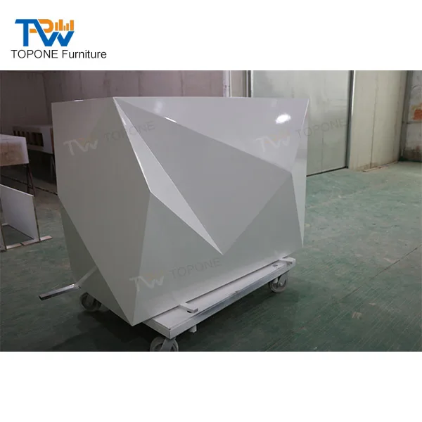 Diamond Reception desk Salon  grey color hotel Office front reception desk table