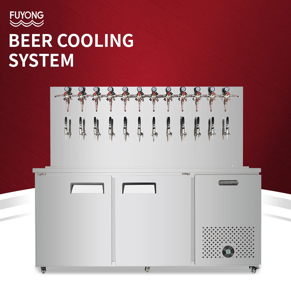 Fuyong Customized Size Beer Kegerator Stainless Steel 304 Beer Tap Wall Beer Keg Dispenser