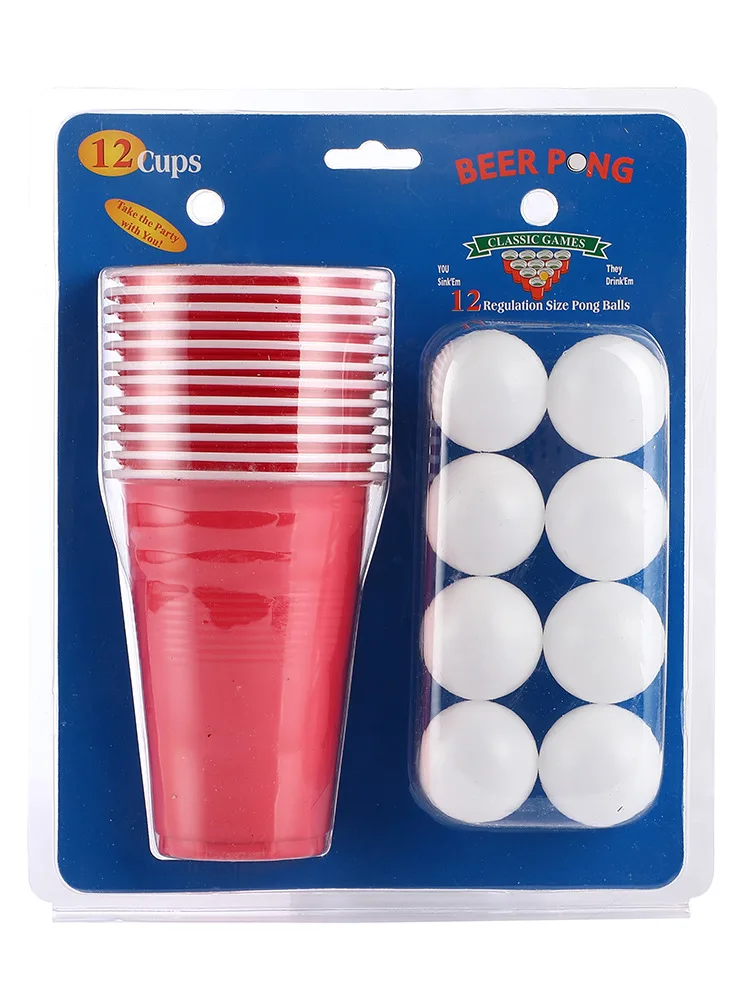 Creative Table Game Bar Supplies Fun Outdoor Leisure Quantity Color Customization Set Beer Pong Red Party Cup