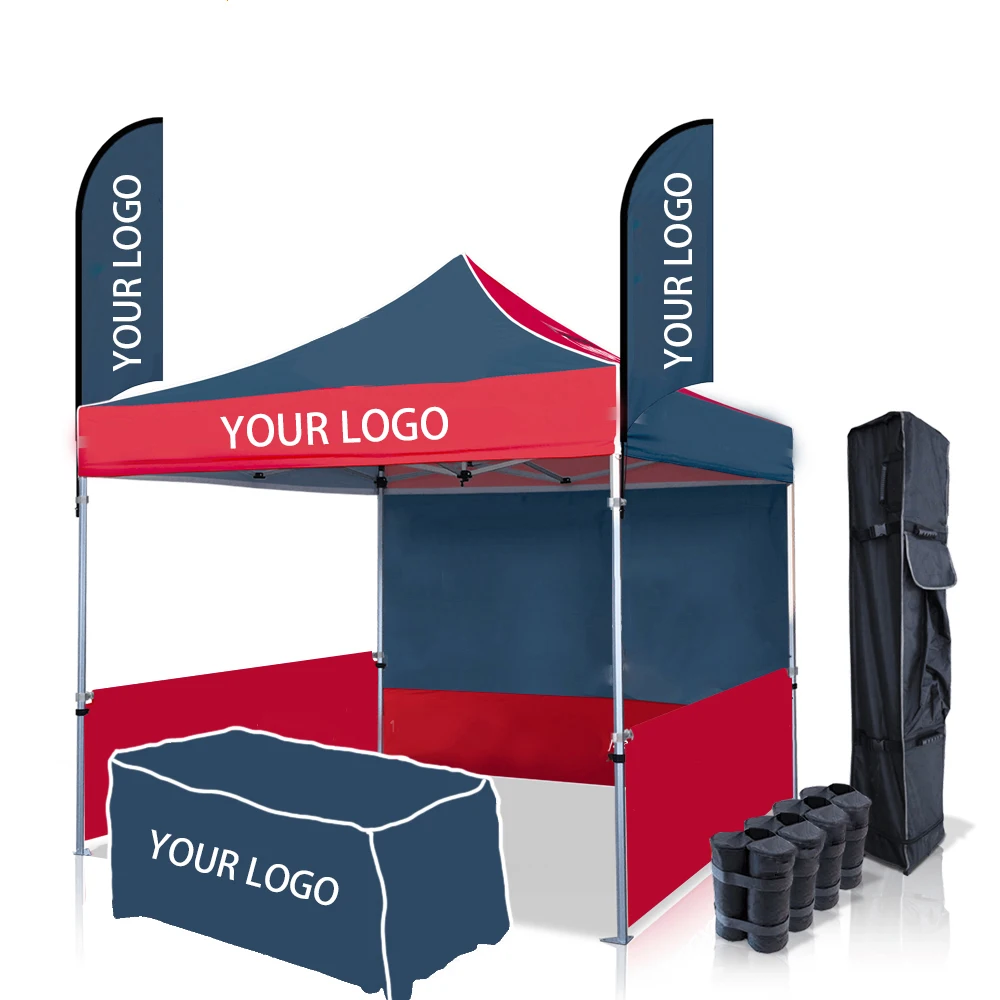 custom print logo folding pop up Tent display party wedding event marquee gazebo promotional 3x3 trade show tent canopy frame