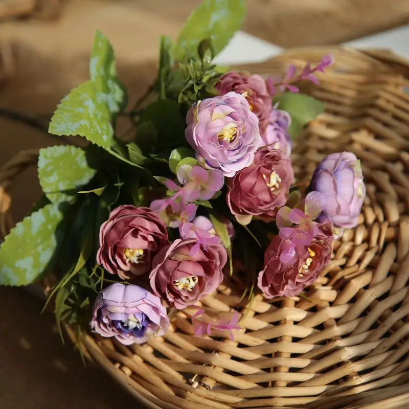 China high quality wholesale artificial flowers head factory price cheap silk plastic rose flower