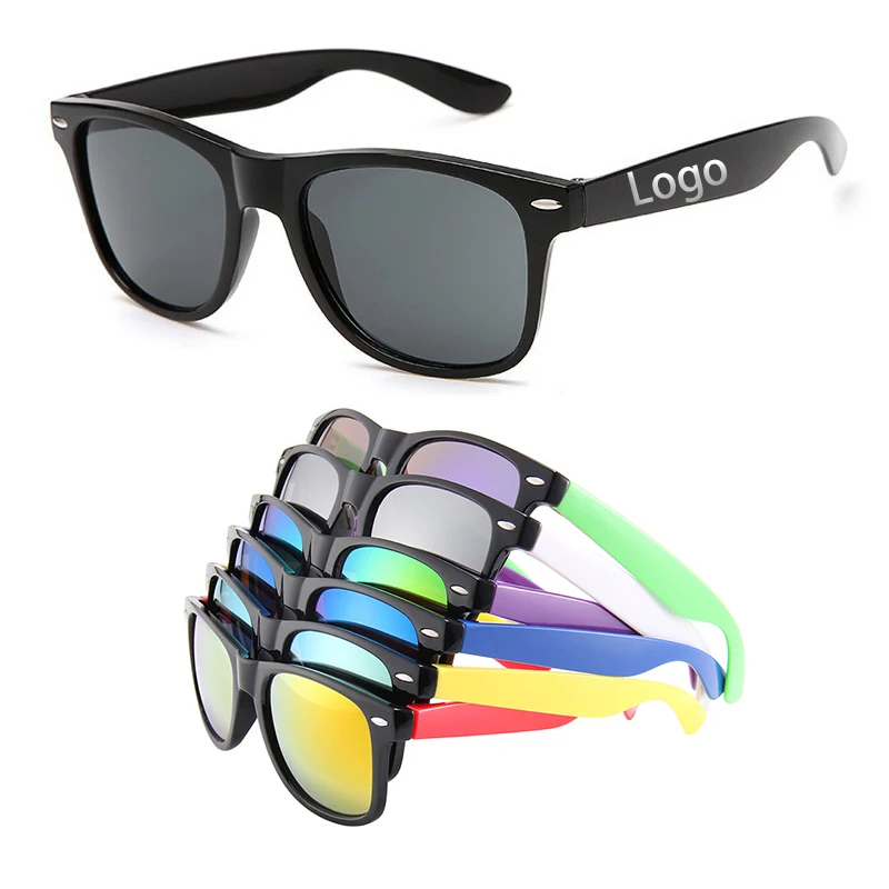 Wholesale promotional printed your own brand unisex custom pinholes logo plastic shades polarized sunglasses