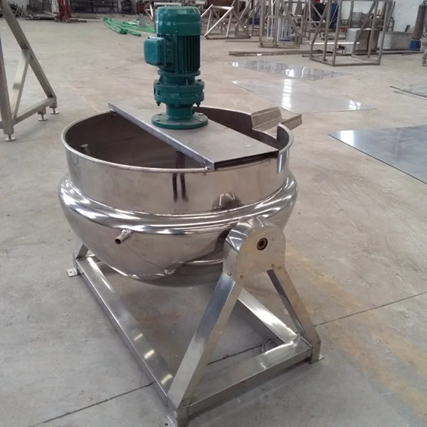Mezzanine pot Gas mixing cooking pot/Tilting fixed type sandwich pot /gas heating double Jacket Sandwich pot for food processing