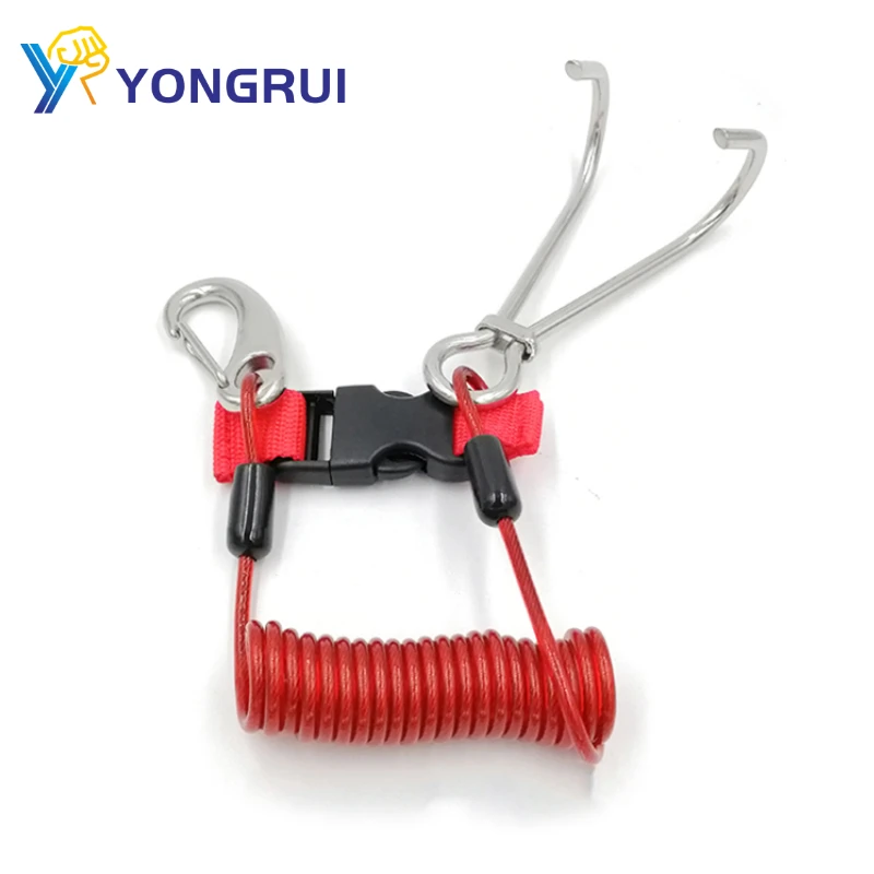 Simple cable lanyard stretchy wire rope steel wire coils coated steel coil lanyard cable