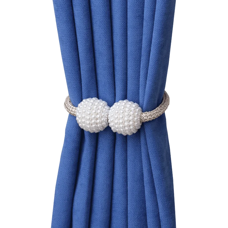 home accessories magnetic pearl ball curtain magnetic buckle tiebacks tie backs