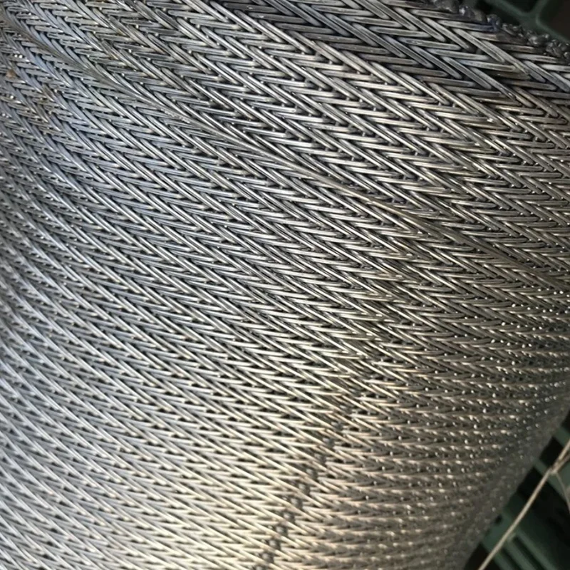 Manufacture Food Processing Stainless Steel 304 Compound Balanced Weave Wire Mesh Conveyor Belt