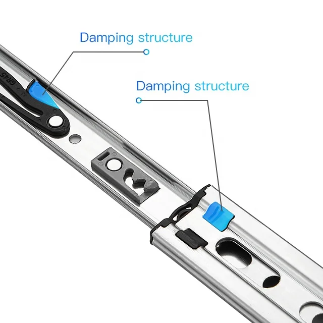 Мебельная фурнитура, Складывающийся в 3 сложения, мягкий закрывающий полноразмерный удлинитель, двойной антикоррозийный выдвижной ящик 46 мм