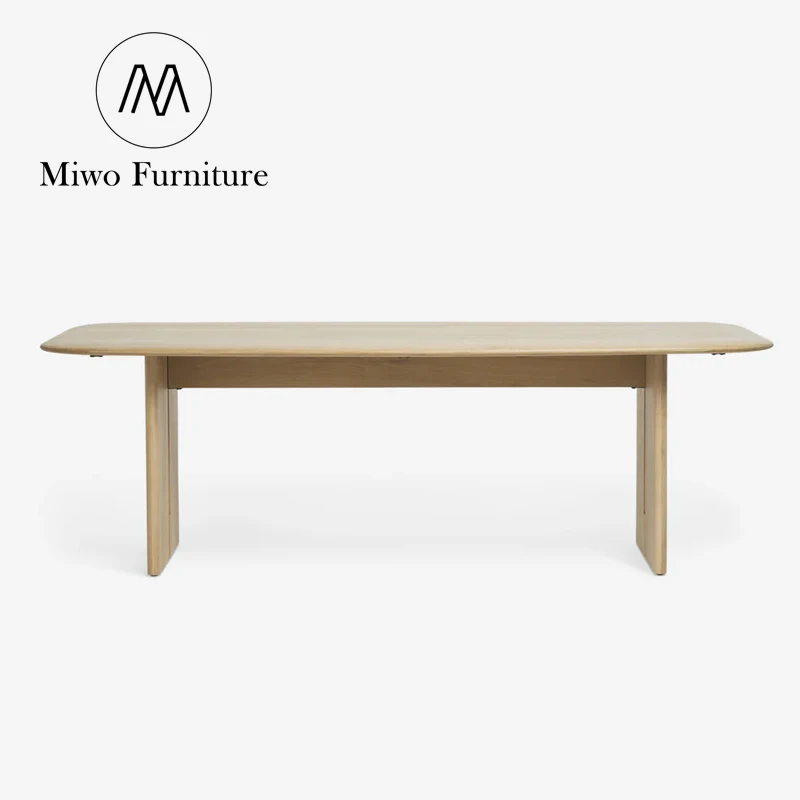 Modern antique oak solid wood dining table dining room furniture rectangle conference table set 6 8 chairs dining table custom
