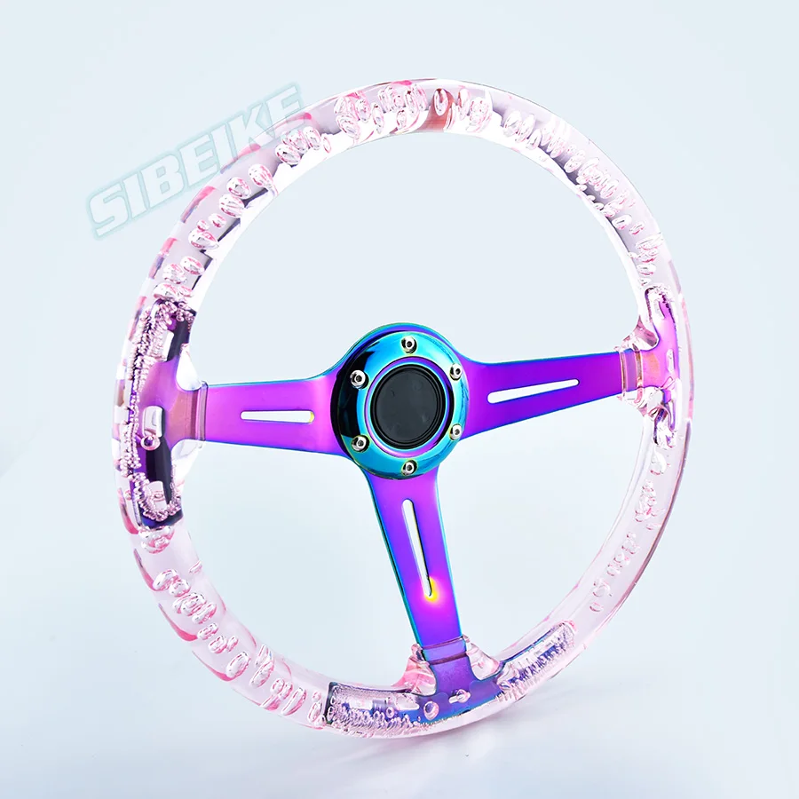 JDM Car Accessories ABS Steering Wheel Pink Steering Wheel Bubble Steering wheel