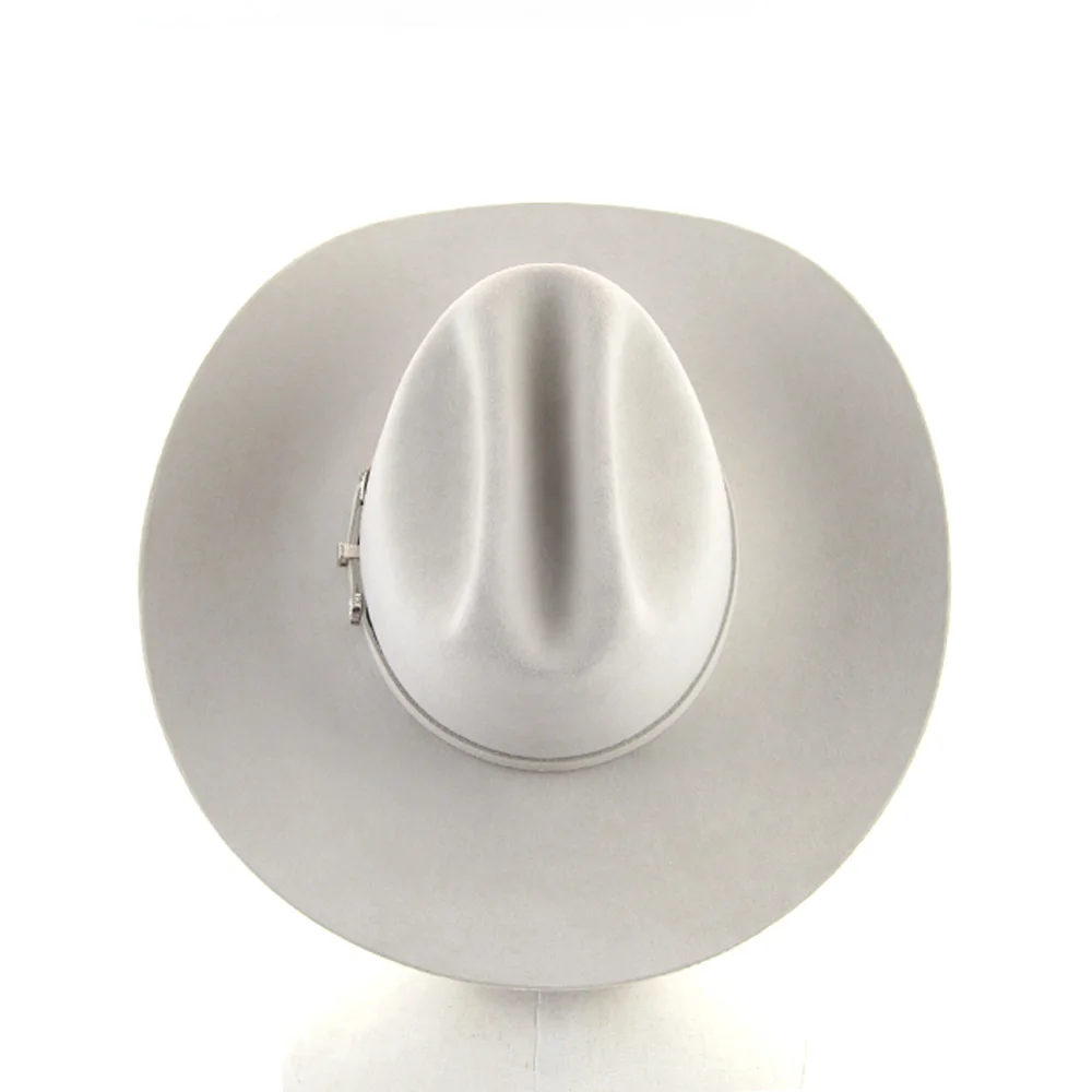 LIHUA New Arrival  Classic OEM  Wholesale Cowboy Men Hats 100% Rabbit Fur Felt Hats Western Men Hat