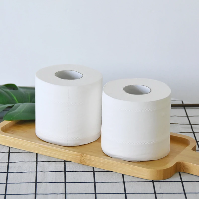 Custom Safe Eco-Friendly Water Soluble Toilet Tissue Paper 100% Bamboo Bleached 2ply 3ply 1ply Core Toilet Sanitary Paper Rolls
