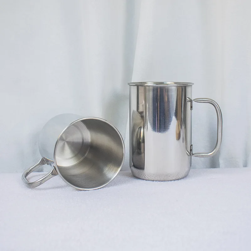 Single Wall Party Stainless Steel Disposable Beer Mug Stein Tankard 1000ML/ 1 Liter, Metal Cups For Drinking Outdoors