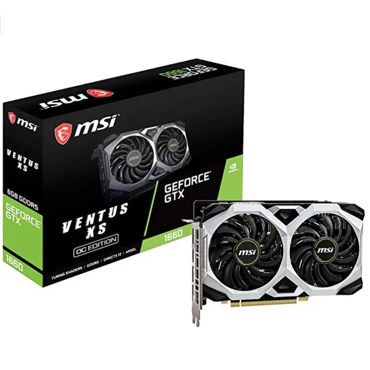 Б/у MSI прямые продажи с фабрики GeForce GXT1660S X2 6G OC игровая видеокарта 6 ГБ GDDR5 для игр