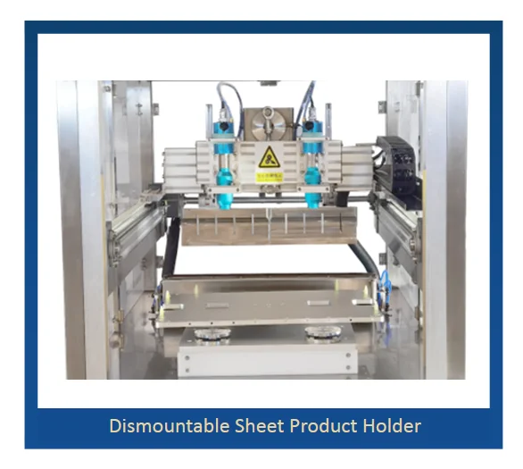 industrial food machinery ultrasonic biscuit roll cake cutter robotic ultrasonic cake slicing machine