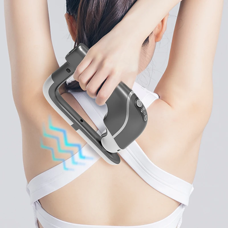 Muscle massage gun vibration massage gun Multifunctional fascia knife guasha shiatsu massage gun with EMS