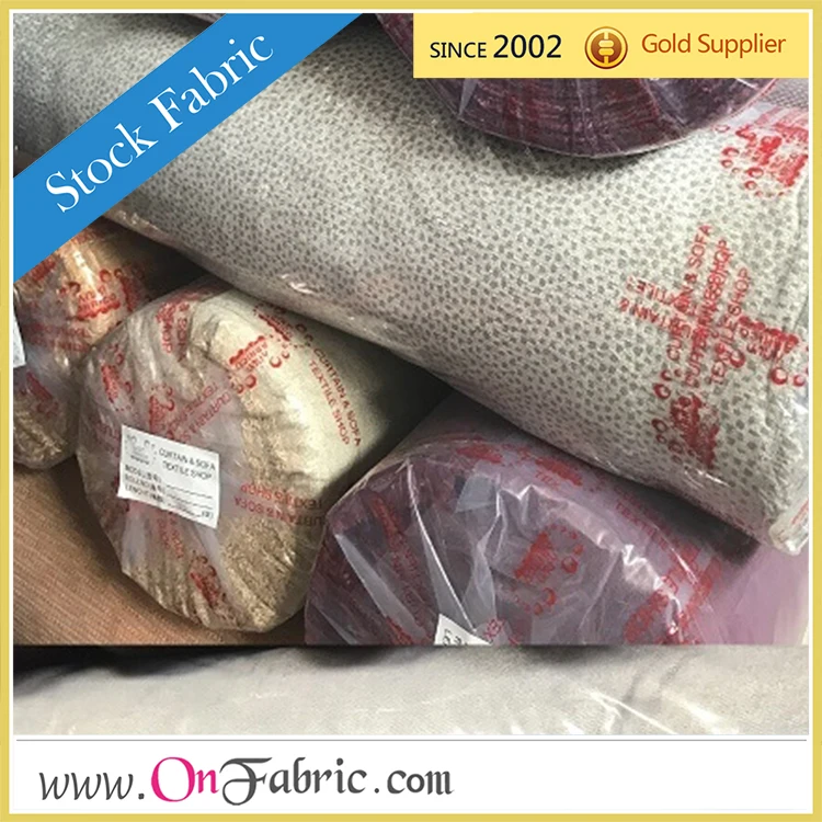 Fabric Stock Lot: 150cm Cheap Poly Solid Woven Chenille Sofa Fabric For Wholesale