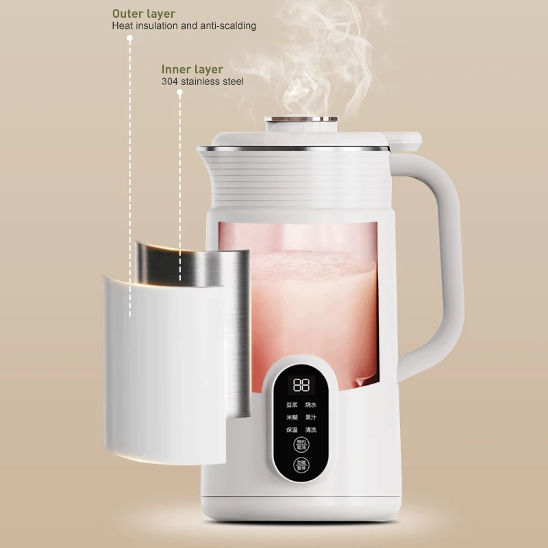 HANBO Factory price 1L low noise soybean milk machine food processor soy milk maker break wall food blender soybean milk machine